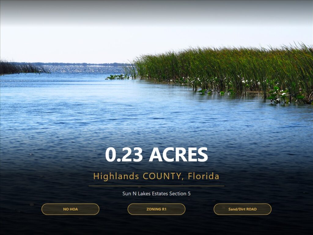 0.23 Acre, Highlands County FL